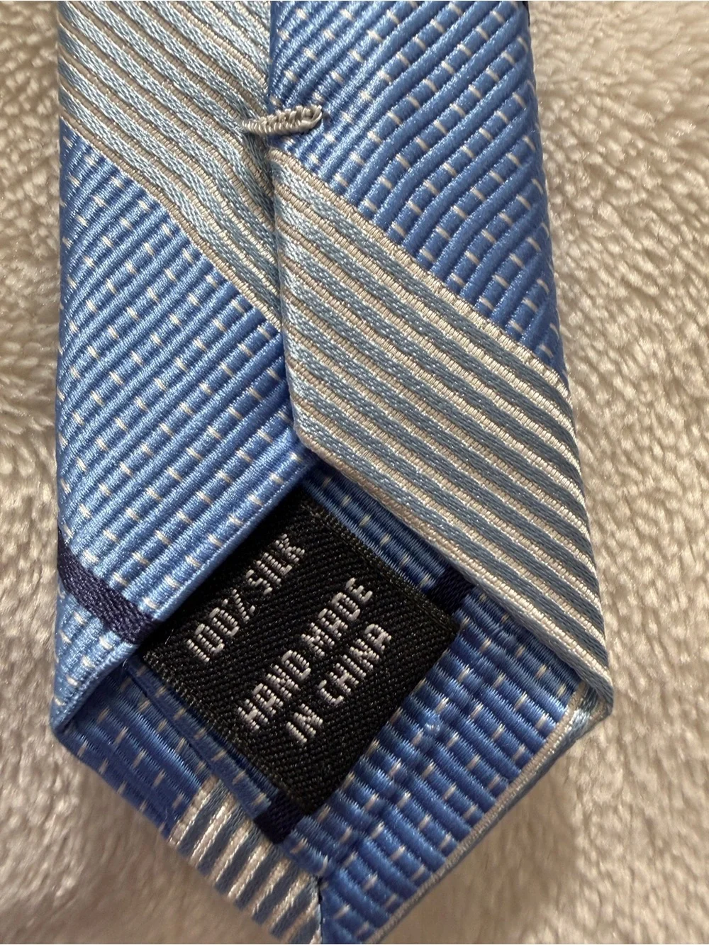 Jos. A. Bank Signature Collection Silk Tie Light Blue Striped Men's Necktie